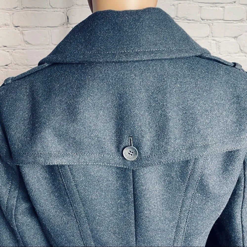 Andrew Marc Wool Coat Jacket Grey Color Knit Cuffs Size 6 - Picture 12 of 15